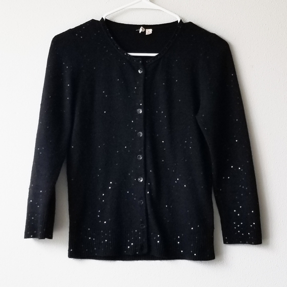 Cropped Sequin Cardigan - Picture 1 of 6